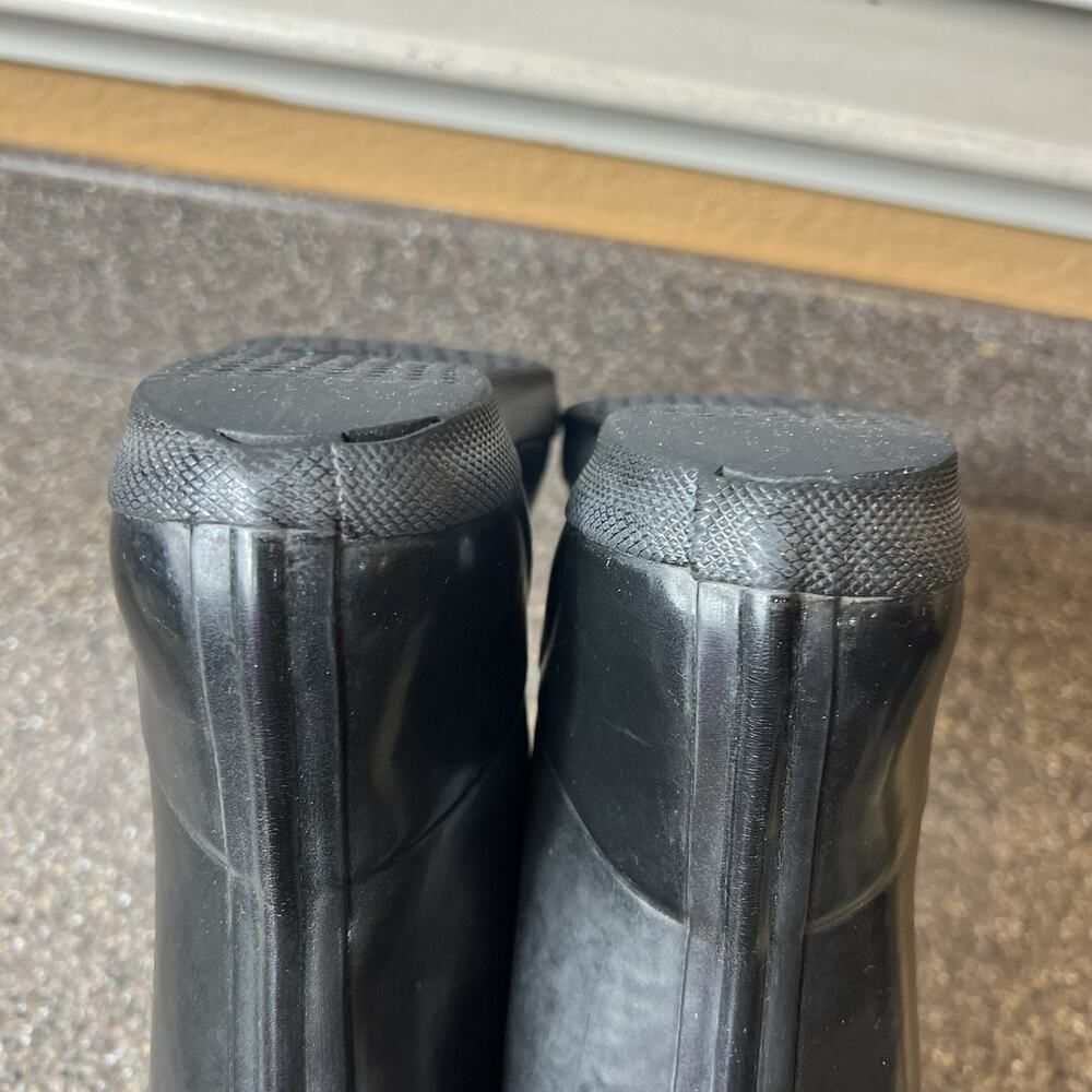 Hunter Kids Black Rubber Rainboots Size UK 13 US Girls 2 Boys 1 Mid Calf Pull On - Picture 7 of 11